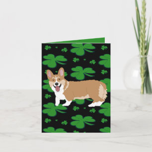 Tarjeta Festiva Corgi Cachorro Día de San Patricio