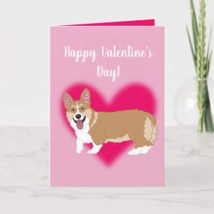 Tarjeta Festiva Corgi Día de San Valentín