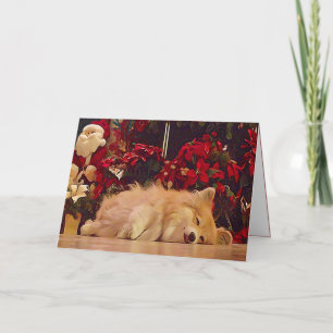 Tarjeta Festiva Corgi, Navidades somnolientos