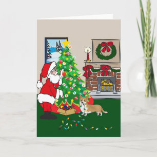 Tarjeta Festiva corgi welsh
