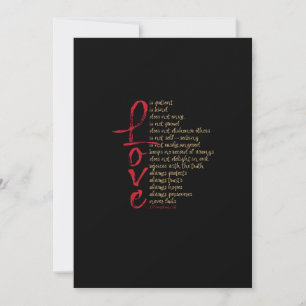 Tarjeta Festiva Corintios Versículo de la Biblia El amor es pacien