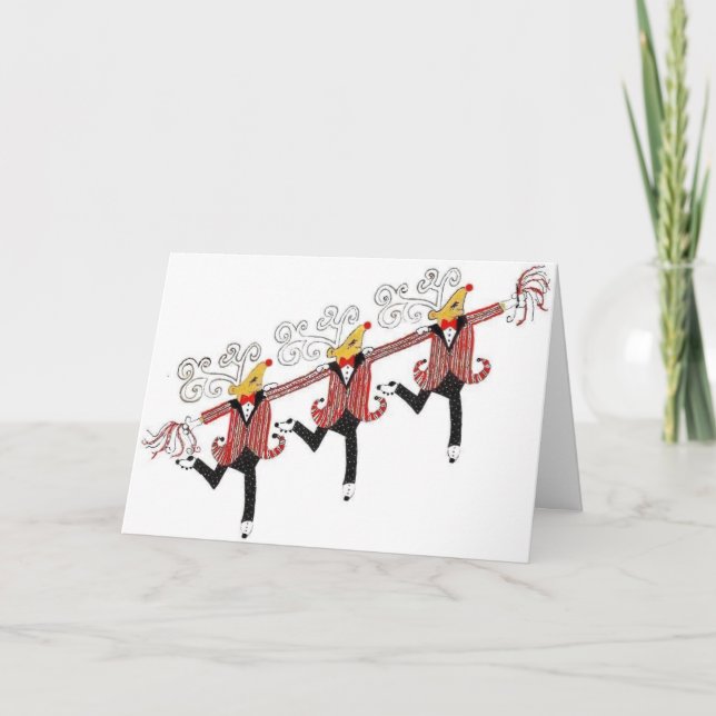Tarjeta Festiva Coristas del reno (Anverso)