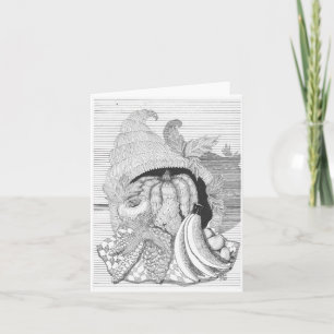 Tarjeta Festiva Cornucopia de la cosecha