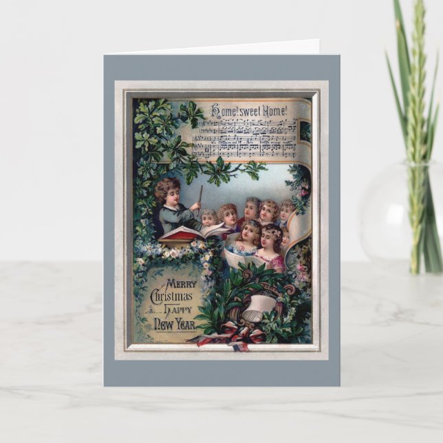 Tarjeta Festiva Coro de navidades (Anverso)