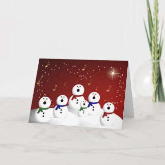 Tarjeta Festiva Coro del muñeco de nieve