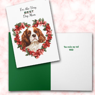 Tarjeta Festiva Corona de Corazón Cocker Spaniel Perro Mueve Mi Co