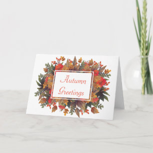 Tarjeta Festiva Corona de otoño