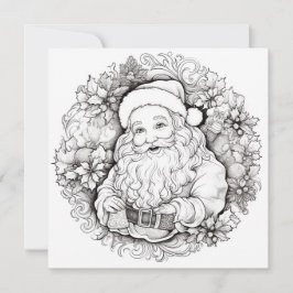 Tarjeta Festiva Corona de Santa Flor de Pascua Sagrada Colorear Na