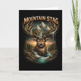 Tarjeta Festiva Corona del Ciervo de Montaña