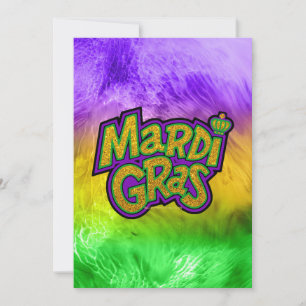 Tarjeta Festiva Corona tema festivo Mardi Gras de SlipperyJoe rein