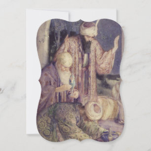 Tarjeta Festiva Coronado Por Tres Reyes Vintage Fancy Cut Navidade