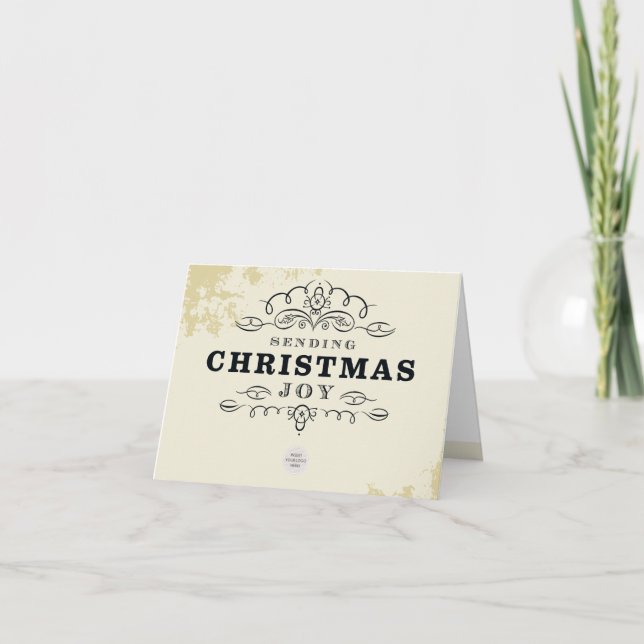 Tarjeta Festiva CORPORATE BUSINESS sending christmas joy logo (Anverso)