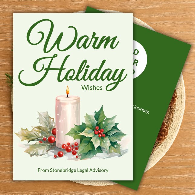 Tarjeta Festiva Corporate Holiday Card with Custom Logo (Subido por el creador)