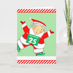 Tarjeta Festiva Corredor Navideño Corriendo