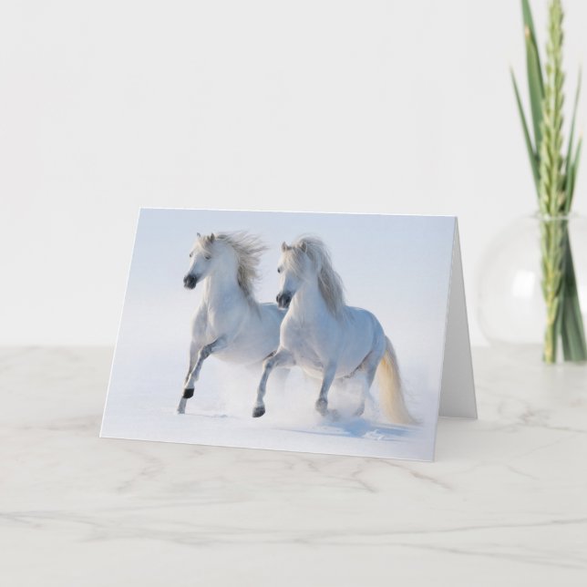 Tarjeta Festiva Corredores de nieve (Anverso)