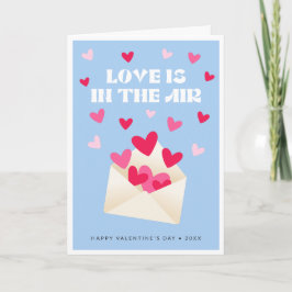 Tarjeta Festiva Correo de amor corazones sobre valentín