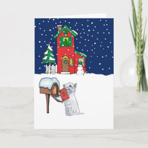 Tarjeta Festiva Correo de Navidades Westie