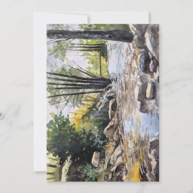 Tarjeta Festiva Corriente Corriente en Acuarelas (Anverso)