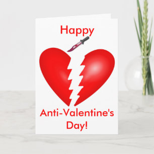 Tarjeta Festiva Cortar el corazón en dos cartas