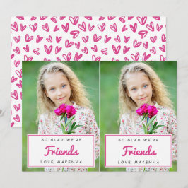 Tarjeta Festiva Cortar foto de San Valentín/Rosa