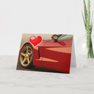 Tarjeta Festiva Corvette El día de San Valentín