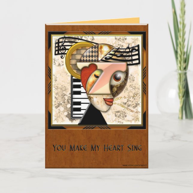 Tarjeta Festiva Cosa salvaje (Anverso)