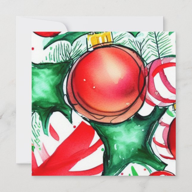 Tarjeta Festiva Cosas navidades (Anverso)