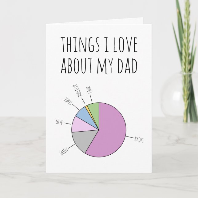 Tarjeta Festiva Cosas que me encantan de mi papá rellenan en blanc (Anverso)