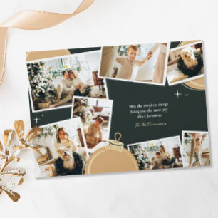 Tarjeta Festiva Cosas simples 7 Navidades de Collage de fotos