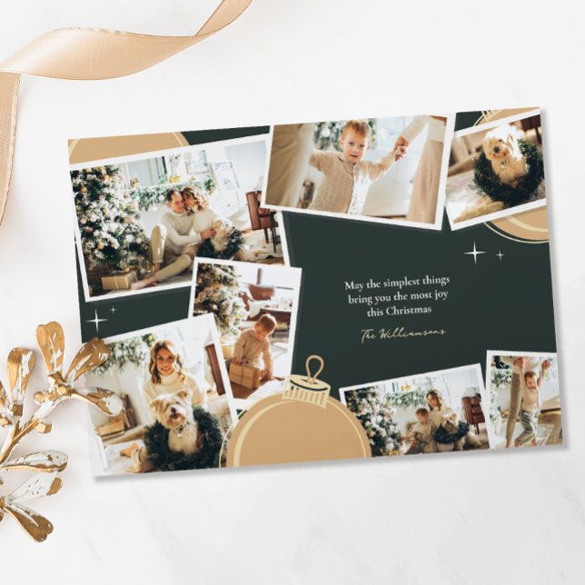 Tarjeta Festiva Cosas simples 7 Navidades de Collage de fotos (Subido por el creador)