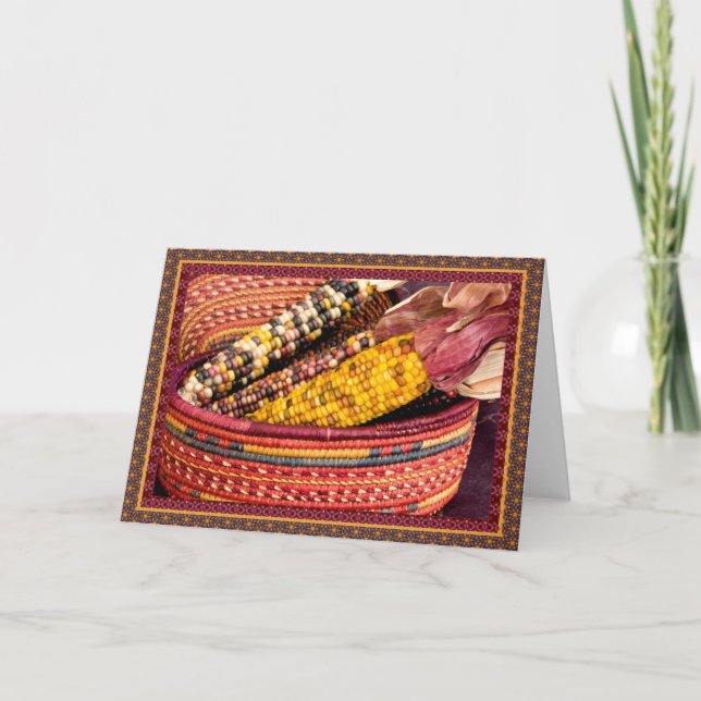 Tarjeta Festiva Cosecha colorida I (Anverso)