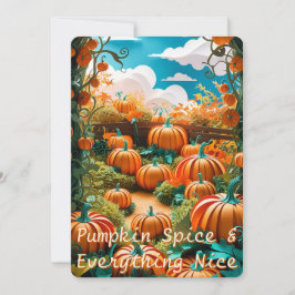 Tarjeta Festiva Cosecha de parches de calabaza