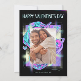 Tarjeta Festiva Cosmic Romance Digital Love Valentine's Card