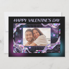 Tarjeta Festiva Cosmic Romance Digital Love Valentine's Card