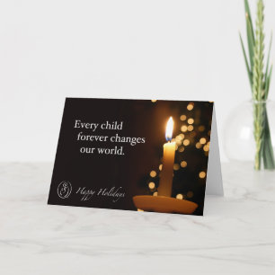 Tarjeta Festiva Cota de Fundación del Trisomía 18 Felices Fiestas