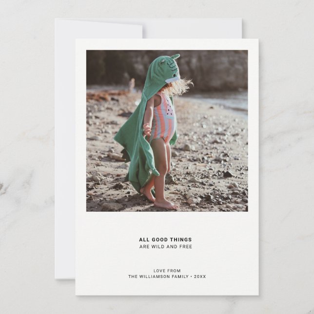 Tarjeta Festiva Cotización mínima moderna | Cita fotográfica simpl (Anverso)