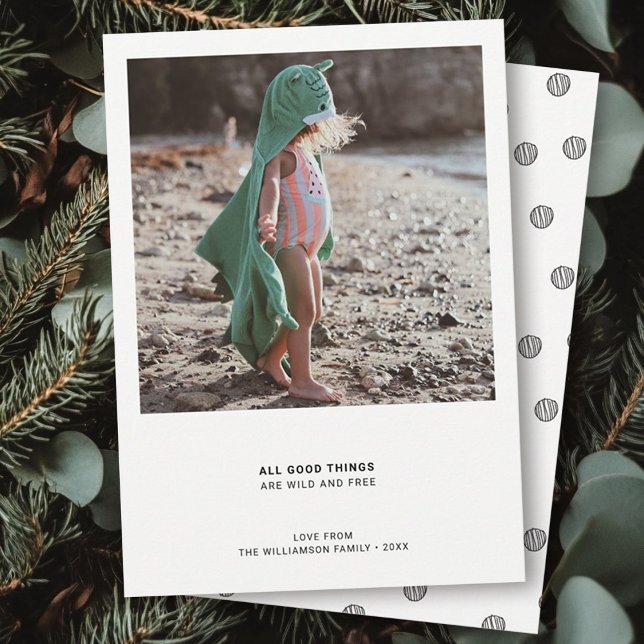 Tarjeta Festiva Cotización mínima moderna | Cita fotográfica simpl (Subido por el creador)