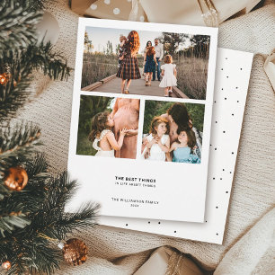 Tarjeta Festiva Cotización mínima moderna Collage de fotos simpl