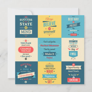 Tarjeta Festiva Cotizaciones de éxito coloreadas