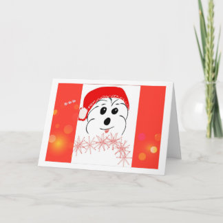 Tarjeta Festiva Coton de Tulear Merry Christmas