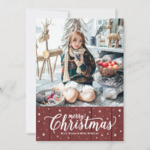 Country Merry Christmas Holiday Card