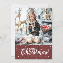 Tarjeta Festiva Country Merry Christmas Holiday Card