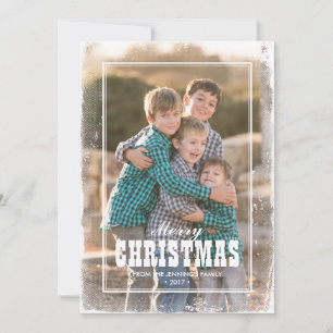 Tarjeta Festiva Country Western Merry Christmas