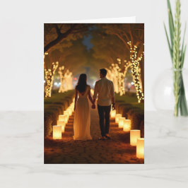 Tarjeta Festiva Couple Walking Valentine