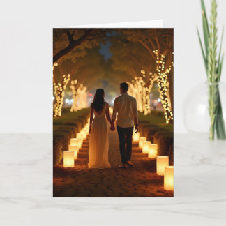 Tarjeta Festiva Couple Walking Valentine