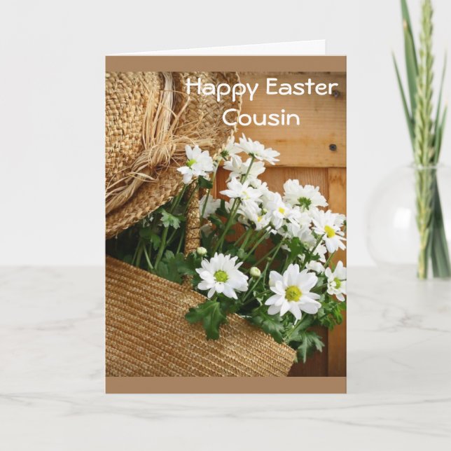TARJETA FESTIVA **COUSIN** LOVE TO YOU AT EASTER HOLIDAY CARD (Anverso)