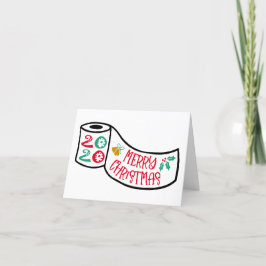 Tarjeta Festiva Covid Navidades Humor | Rollo de papel higiénico 2