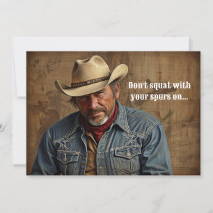 Tarjeta Festiva Cowboy Cofote Farmer Rancher Country Western