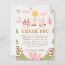 Cowgirl Baby Clothesline Western Gracias Card