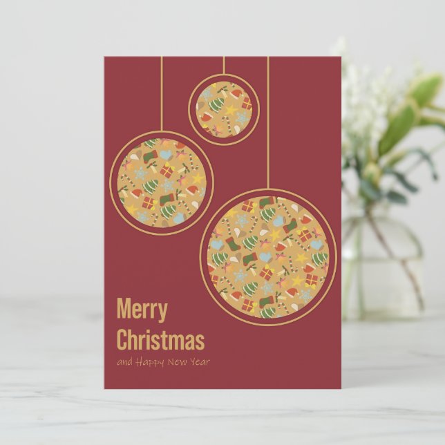 Tarjeta Festiva Cozy Christmas & Happy New Year Card (Anverso de pie)
